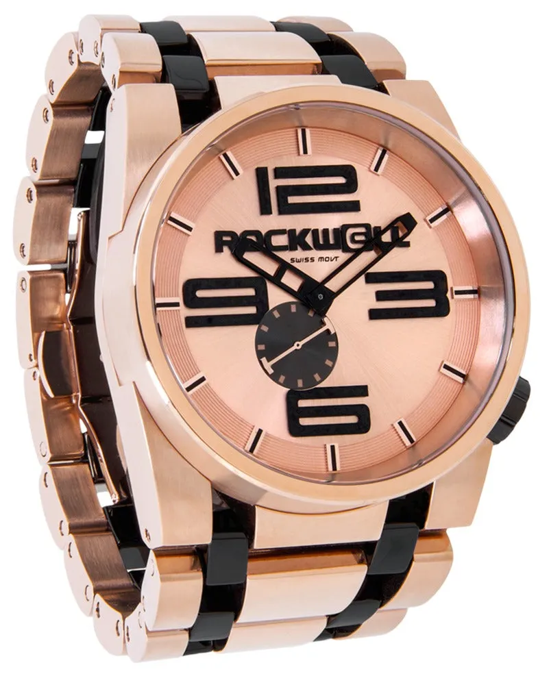 ROCKWELL THE 50mm WATCH ROSE GOLD BLACK CERAMIC