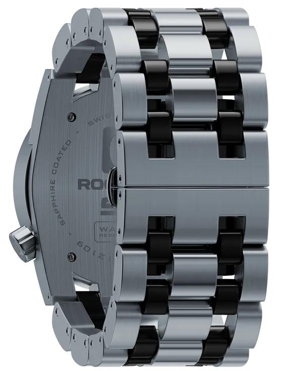 ROCKWELL THE 50mm WATCH SILVER BLACK CERAMIC