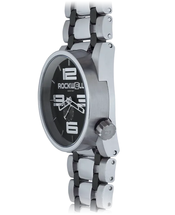 ROCKWELL THE 50mm WATCH SILVER BLACK CERAMIC