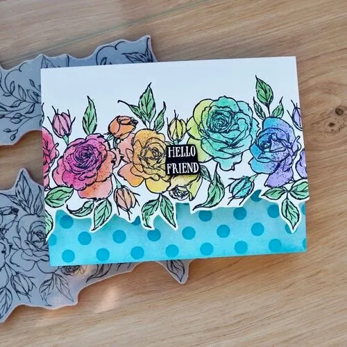 Rose Borders Cling Mount Rubber Stamps Simon Hurley HUR87953