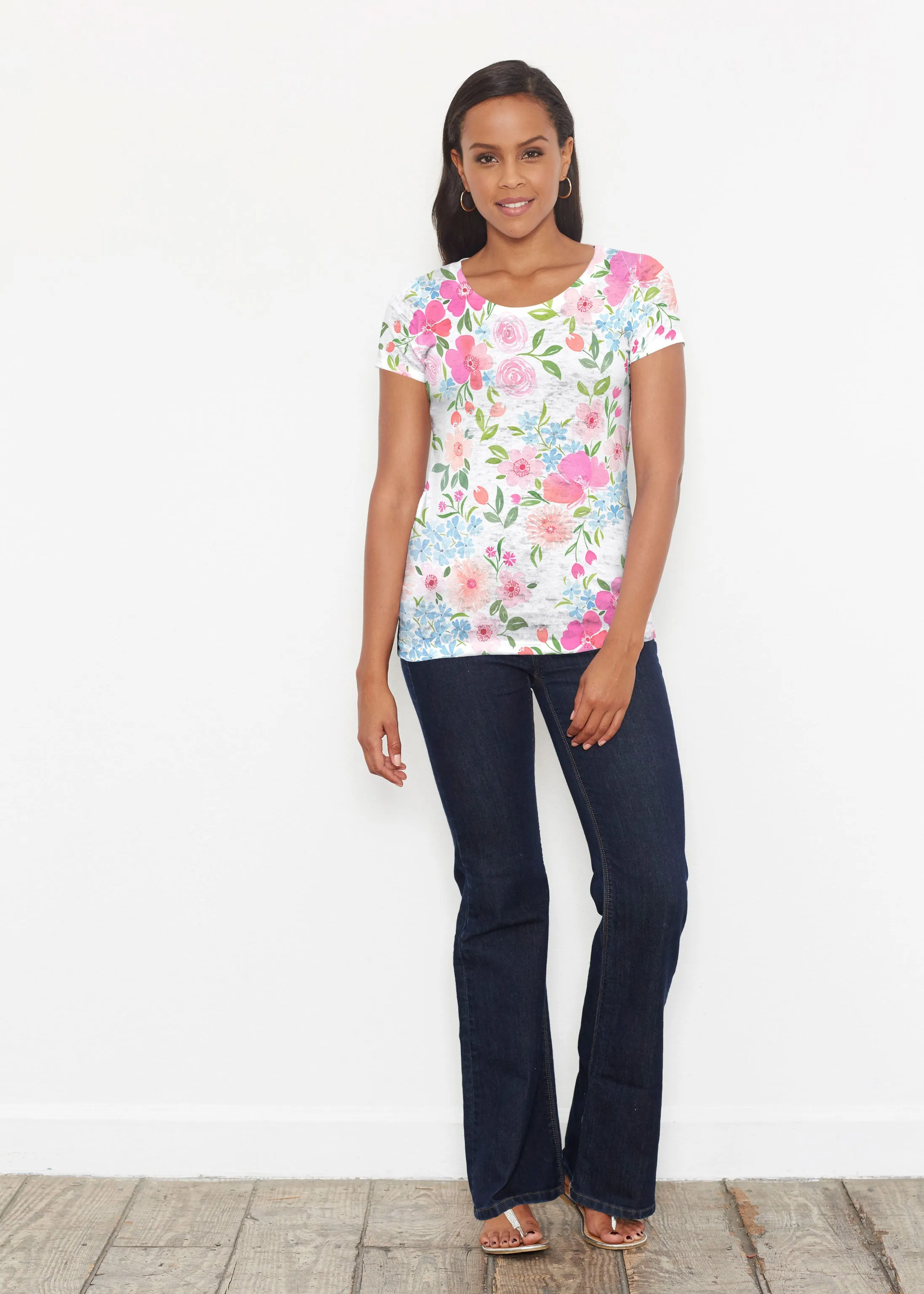Rosie Dots (8053) ~ Short Sleeve Scoop Shirt