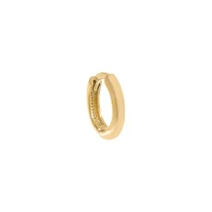 Rounded High Polished Huggie  Earring 14K