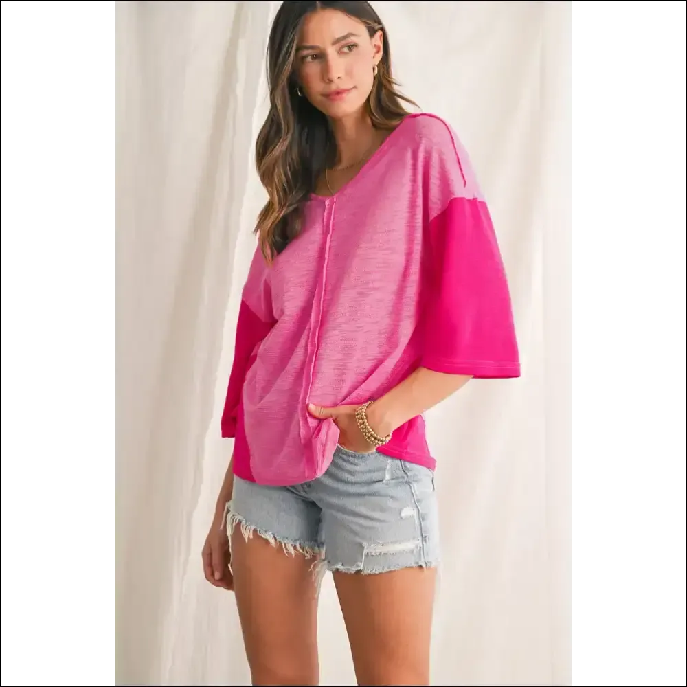 Sachet Pink V-neck: Seam Ripper's Nightmare, Fashionista's Dream 👚 Needful Things