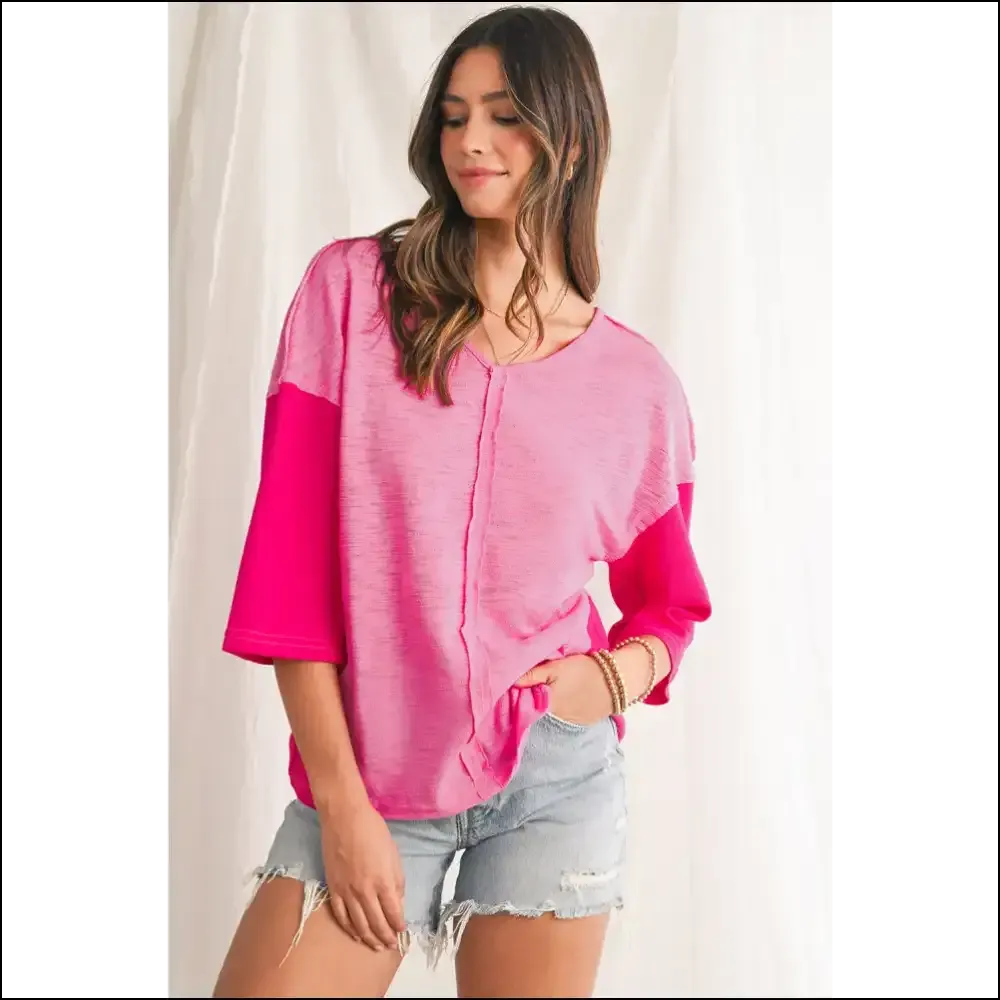 Sachet Pink V-neck: Seam Ripper's Nightmare, Fashionista's Dream 👚 Needful Things