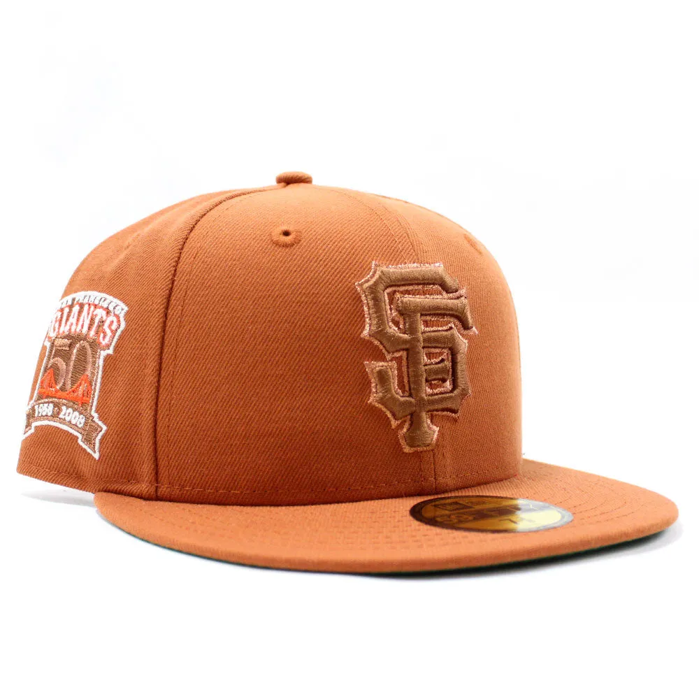 San Francisco Giants 50th Anniversary New Era 59Fifty Fitted Hat (Rust Orange Green Under Brim)