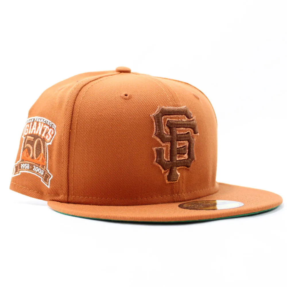 San Francisco Giants 50th Anniversary New Era 59Fifty Fitted Hat (Rust Orange Green Under Brim)