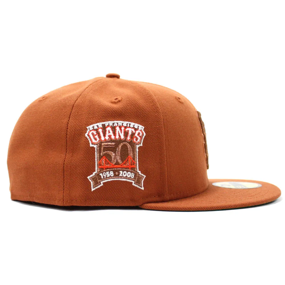 San Francisco Giants 50th Anniversary New Era 59Fifty Fitted Hat (Rust Orange Green Under Brim)