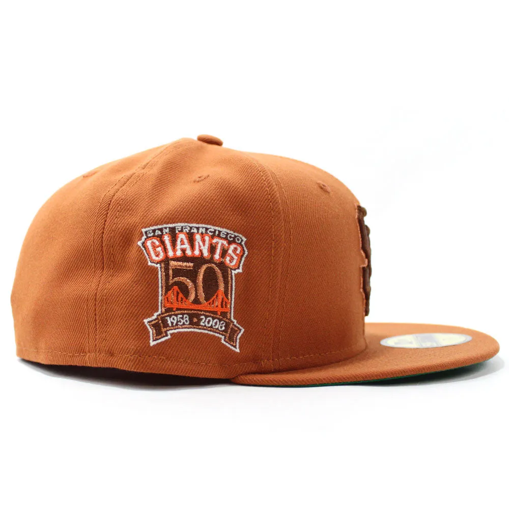 San Francisco Giants 50th Anniversary New Era 59Fifty Fitted Hat (Rust Orange Green Under Brim)