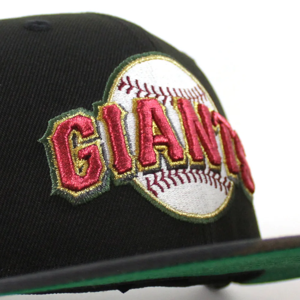 San Francisco Giants Tell It Goodbye patch New Era 59Fifty Fitted Hat (Black WoodLand Camo Green Under Brim)