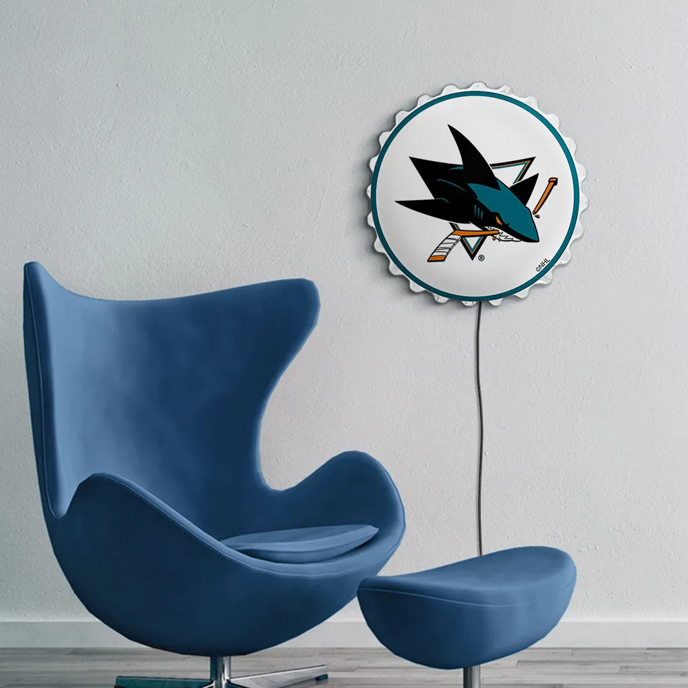 San Jose Sharks: Bottle Cap Wall Light