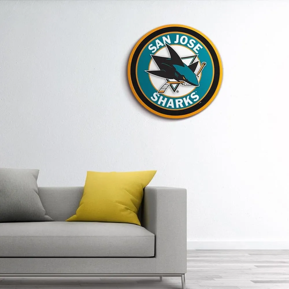 San Jose Sharks: Modern Disc Wall Sign
