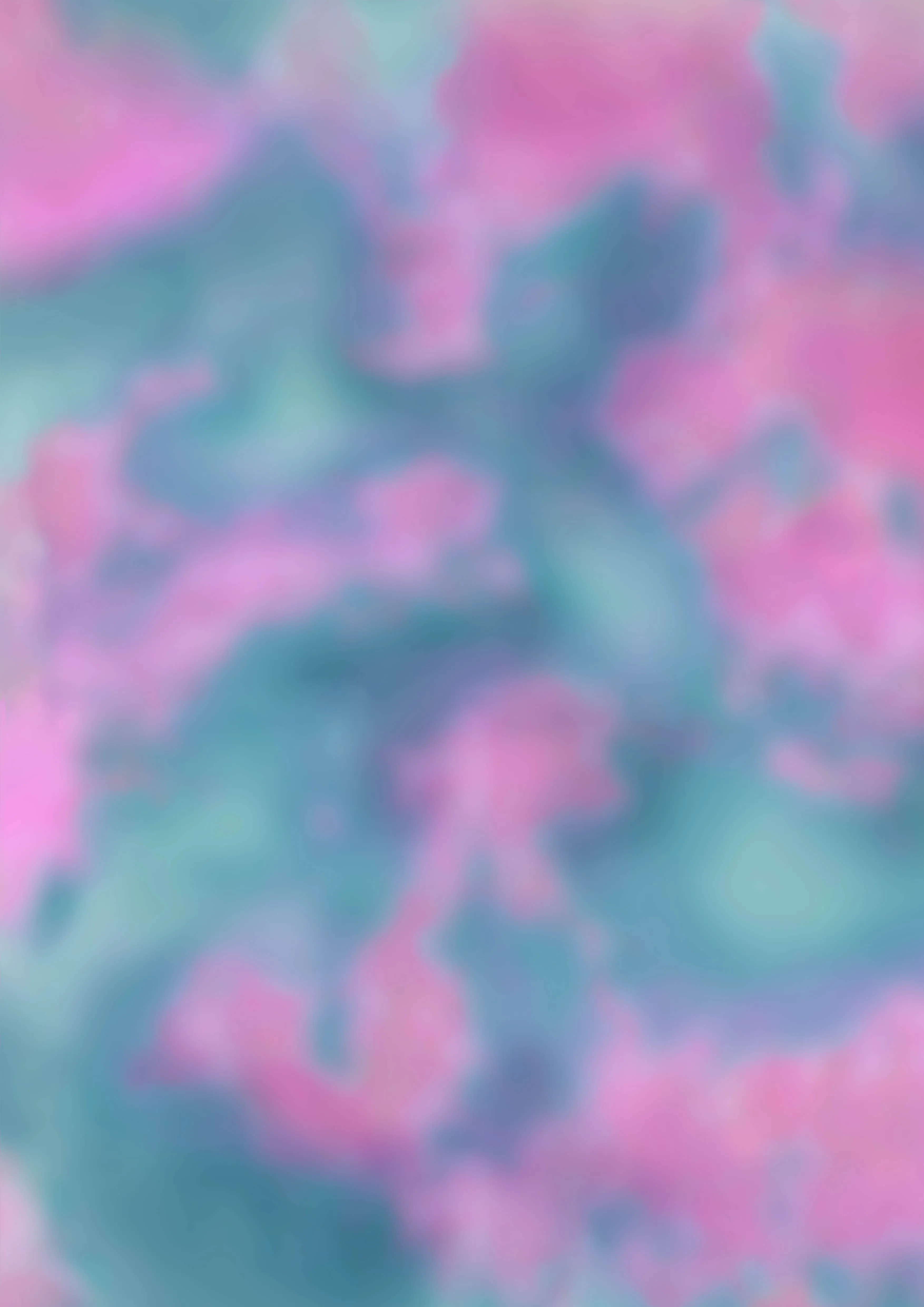 Scrunchie - pinky petrol tiedye