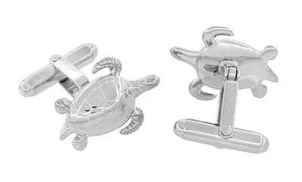 Sea Turtle Cufflinks in Sterling Silver