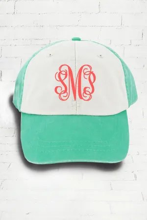 Seafoam and Ivory Colorblock Cap
