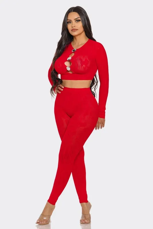 Seamless Long Sleeve Set with Accessories
