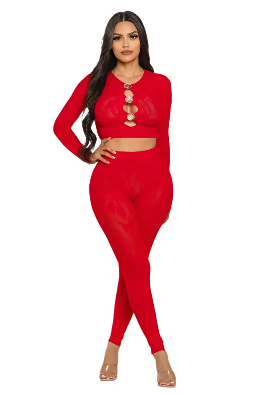 Seamless Long Sleeve Set with Accessories