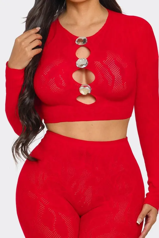 Seamless Long Sleeve Set with Accessories
