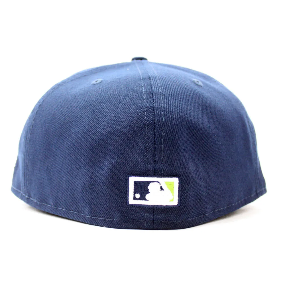 Seattle Mariners 25TH Anniversary New Era 59Fifty Fitted Hat (Glow In The Dark Oceanside Blue Grey Under Brim)