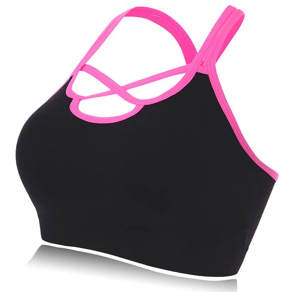 Sexy Cross-criss Back Wireless Camisole Bandeau Sports Yoga Bra