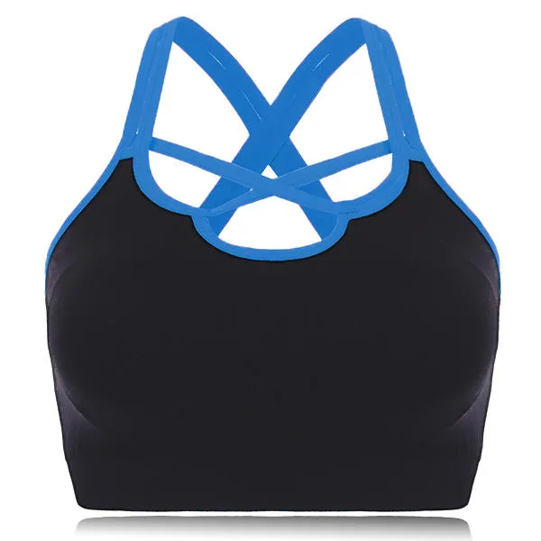 Sexy Cross-criss Back Wireless Camisole Bandeau Sports Yoga Bra