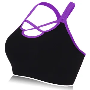 Sexy Cross-criss Back Wireless Camisole Bandeau Sports Yoga Bra