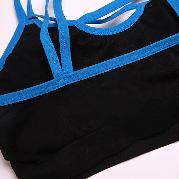 Sexy Cross-criss Back Wireless Camisole Bandeau Sports Yoga Bra