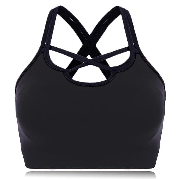 Sexy Cross-criss Back Wireless Camisole Bandeau Sports Yoga Bra