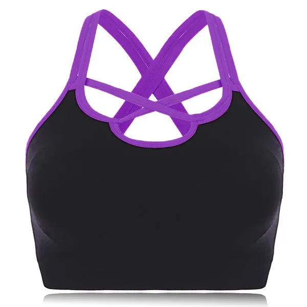 Sexy Cross-criss Back Wireless Camisole Bandeau Sports Yoga Bra