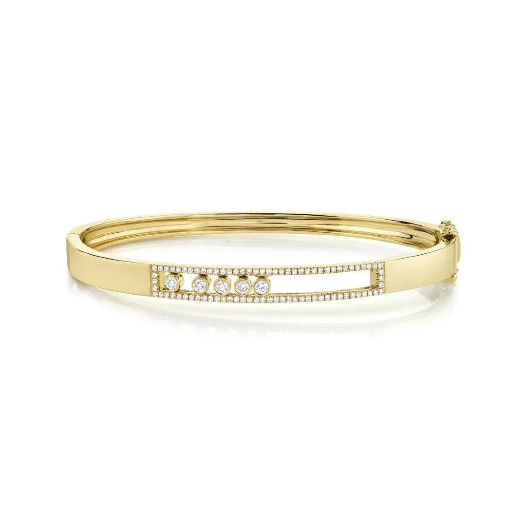 Shy Creation Diamond Slider Bangle
