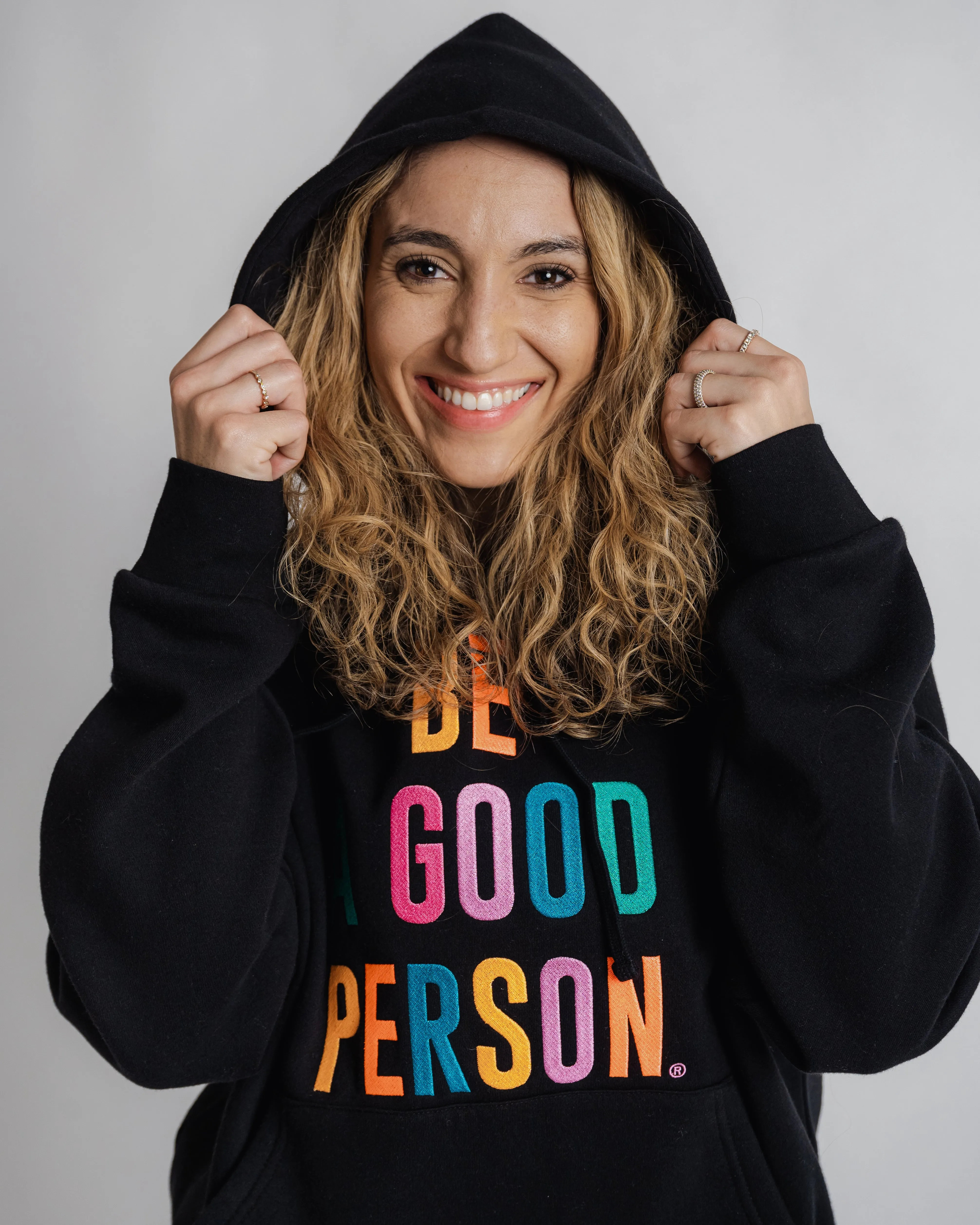Signature Embroidered Hoodie - Black Color Spectrum