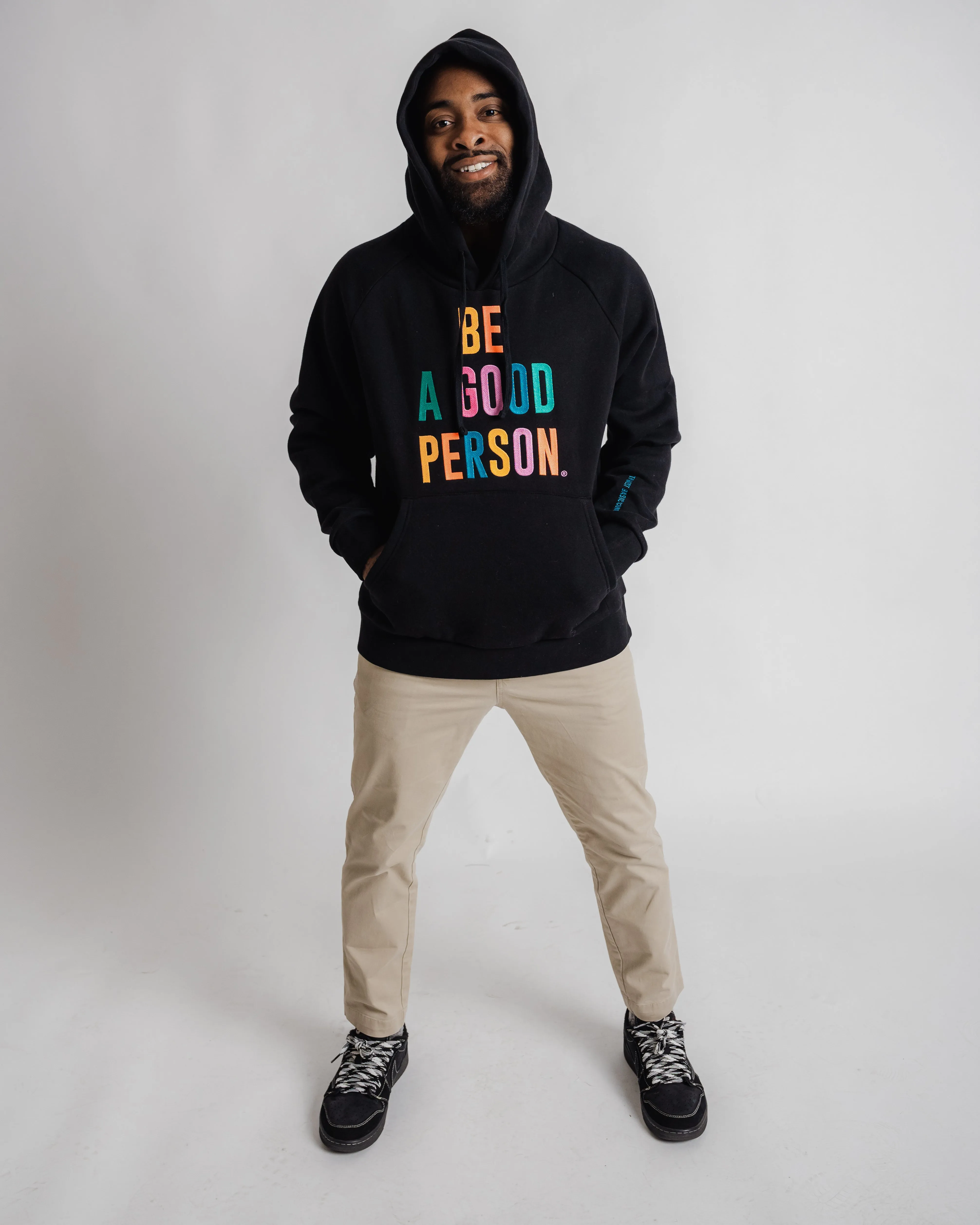 Signature Embroidered Hoodie - Black Color Spectrum