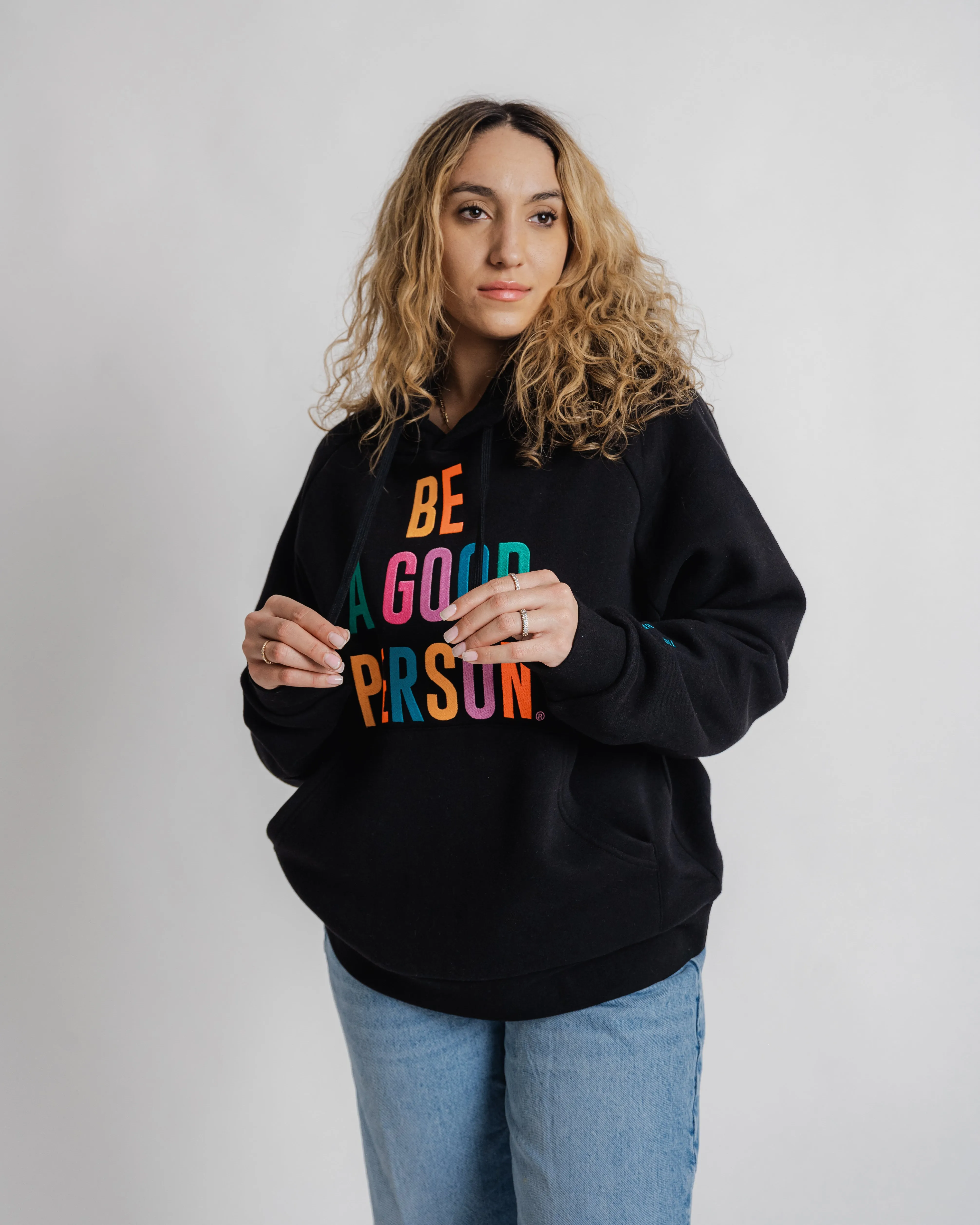 Signature Embroidered Hoodie - Black Color Spectrum