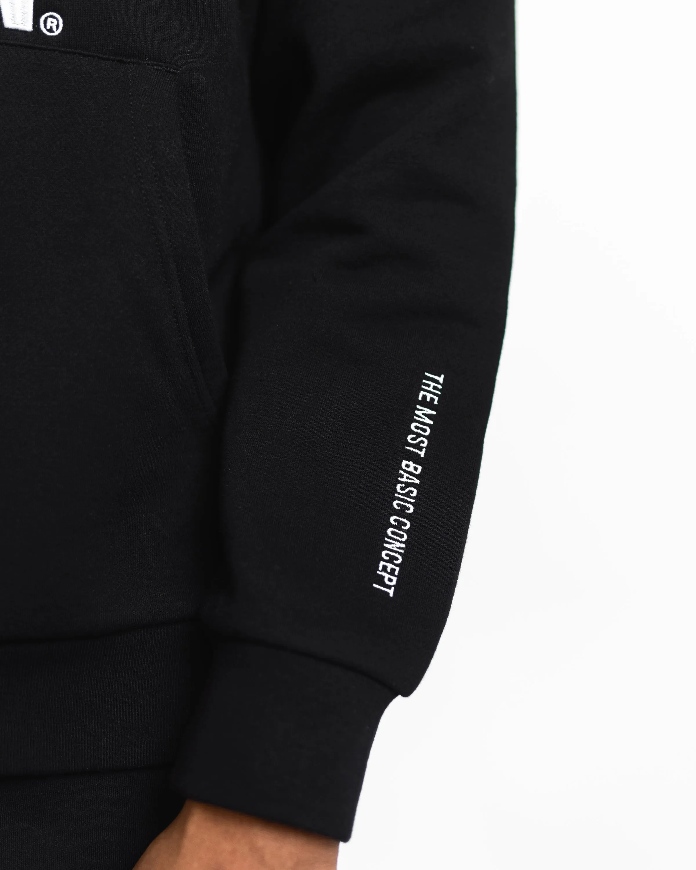 Signature Embroidered Hoodie - Black