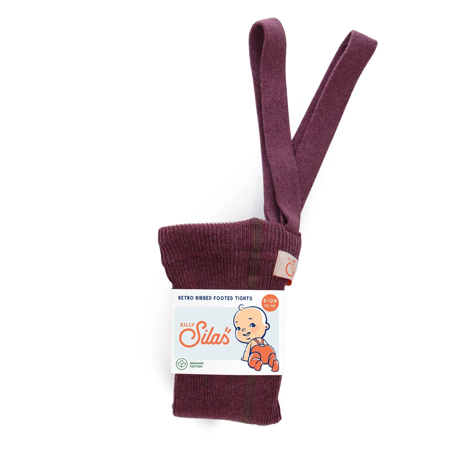 Silly Silas Footed Tights with Braces - Fig Blend