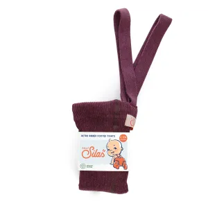 Silly Silas Footed Tights with Braces - Fig Blend