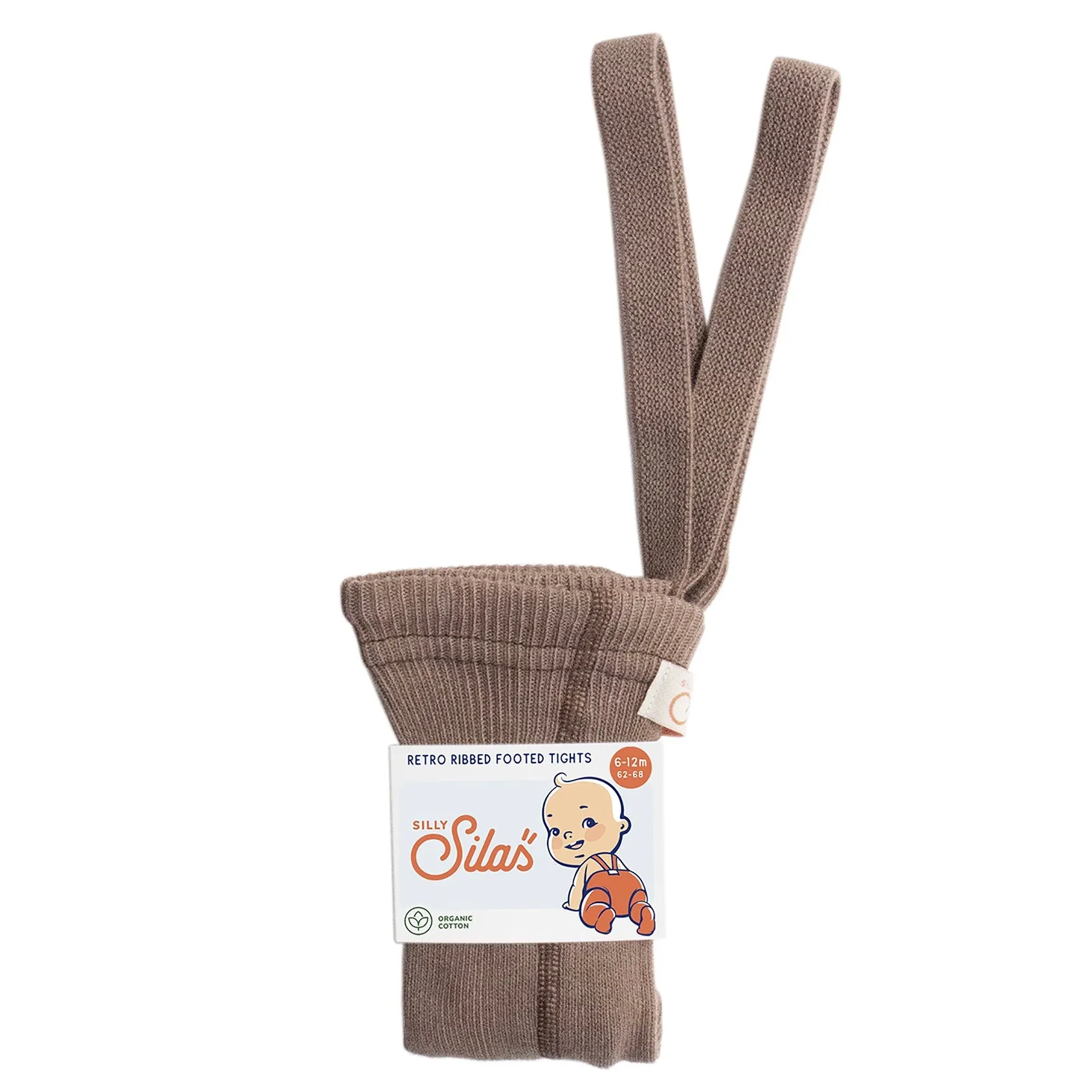 Silly Silas Footed Tights with Braces - Granola