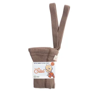 Silly Silas Footed Tights with Braces - Granola