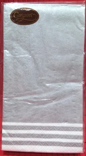 SILVER AND WHITE STRIPE GUEST TOWELS