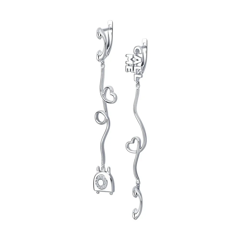 SOKOLOV - Drop Retro Phone Call Me Earrings