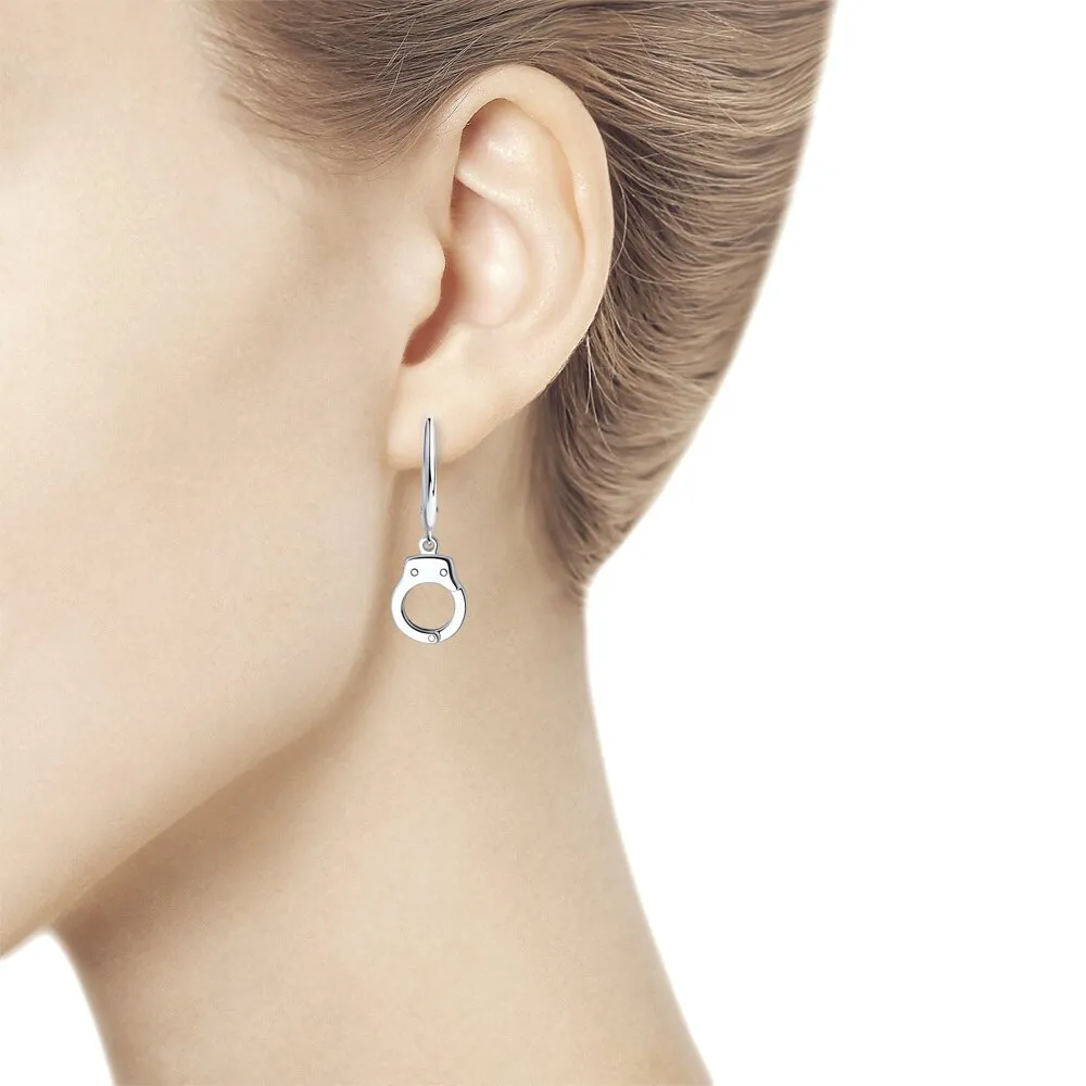 SOKOLOV - Handcuffs Silver Earrings