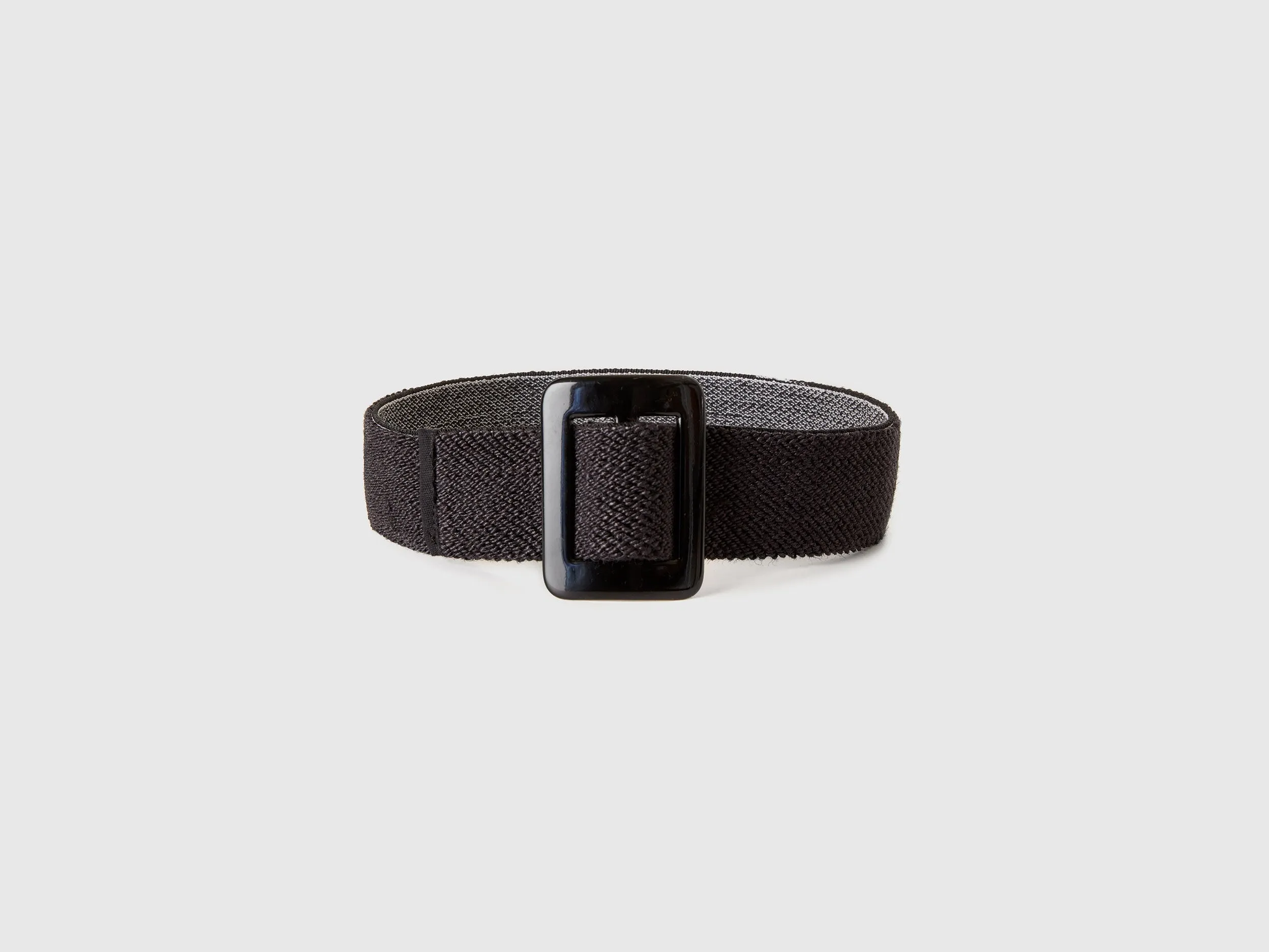 Solid Jute Blend Rectangular Buckle Belt