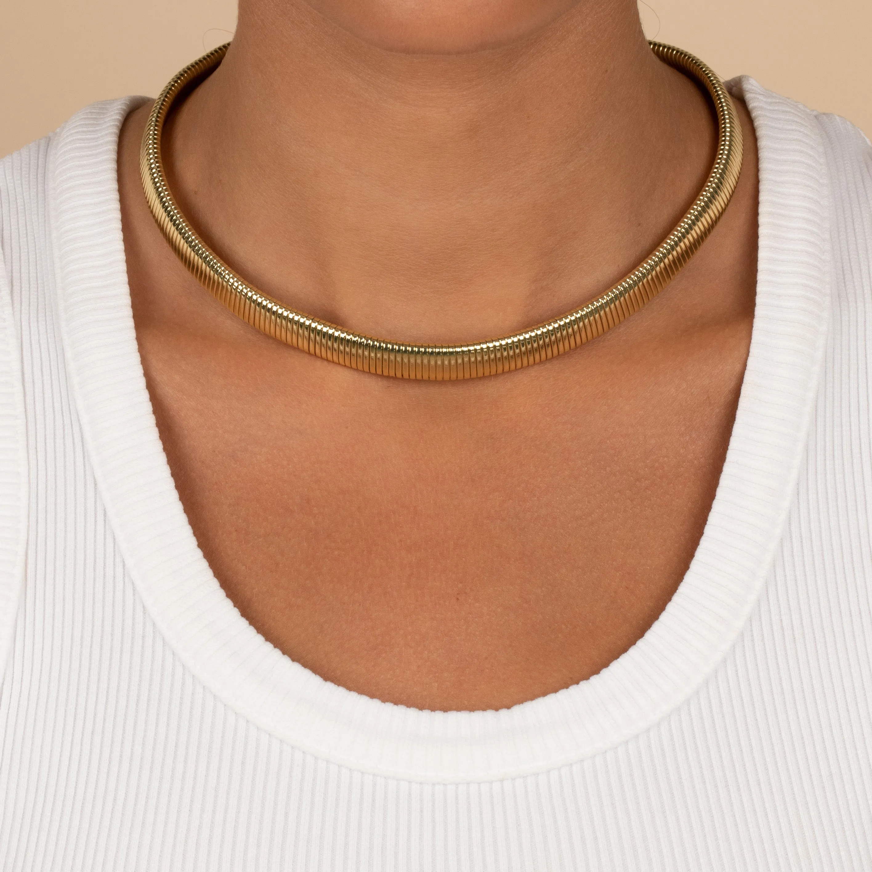 Solid Snake Chain Necklace