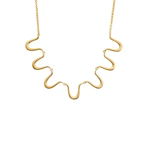 Solid Squiggly Half Chain Necklace