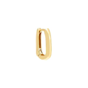 Solid U-Shape Link Huggie Earring