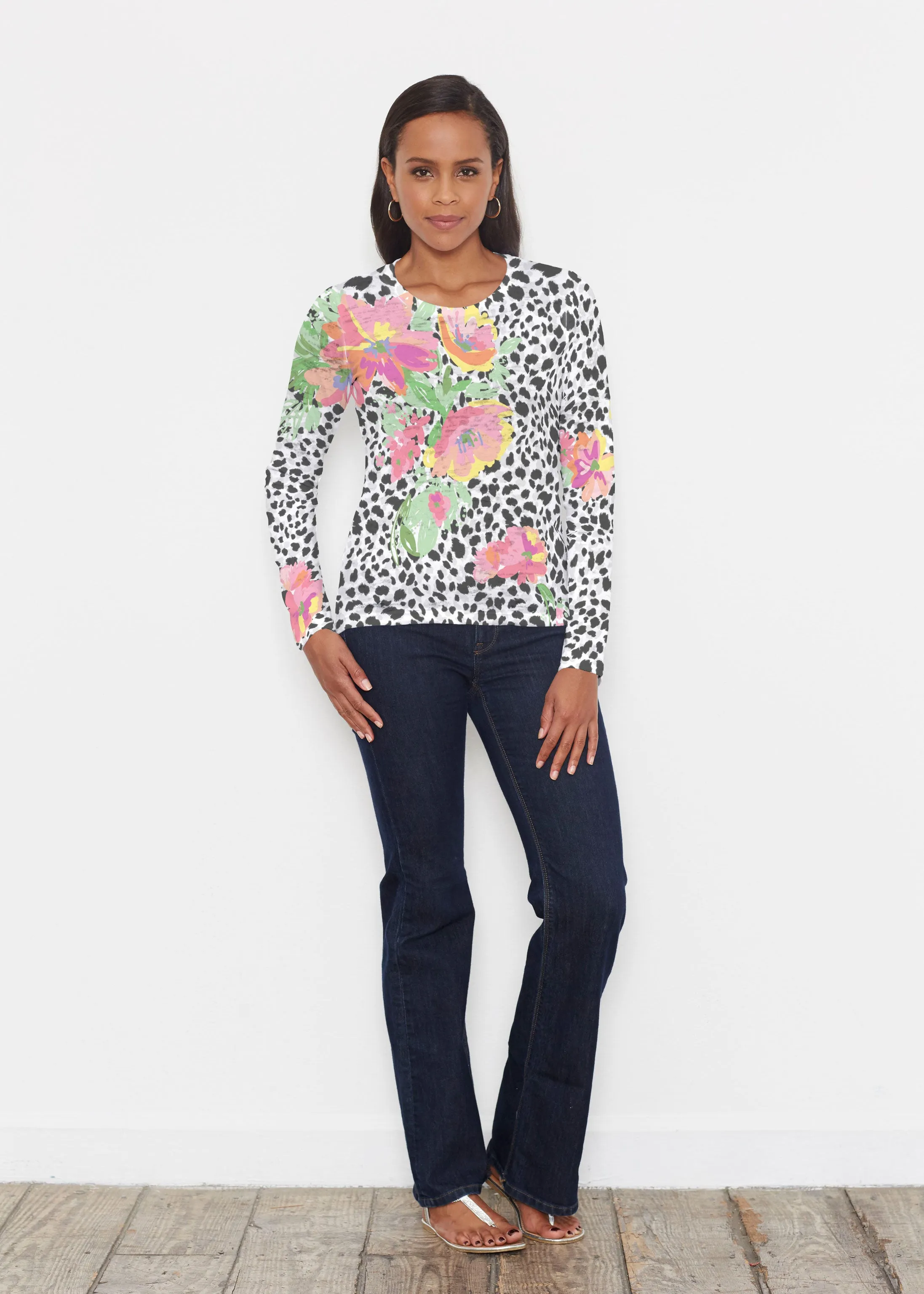 Spring Leopard (14225) ~ Signature Long Sleeve Crew Shirt