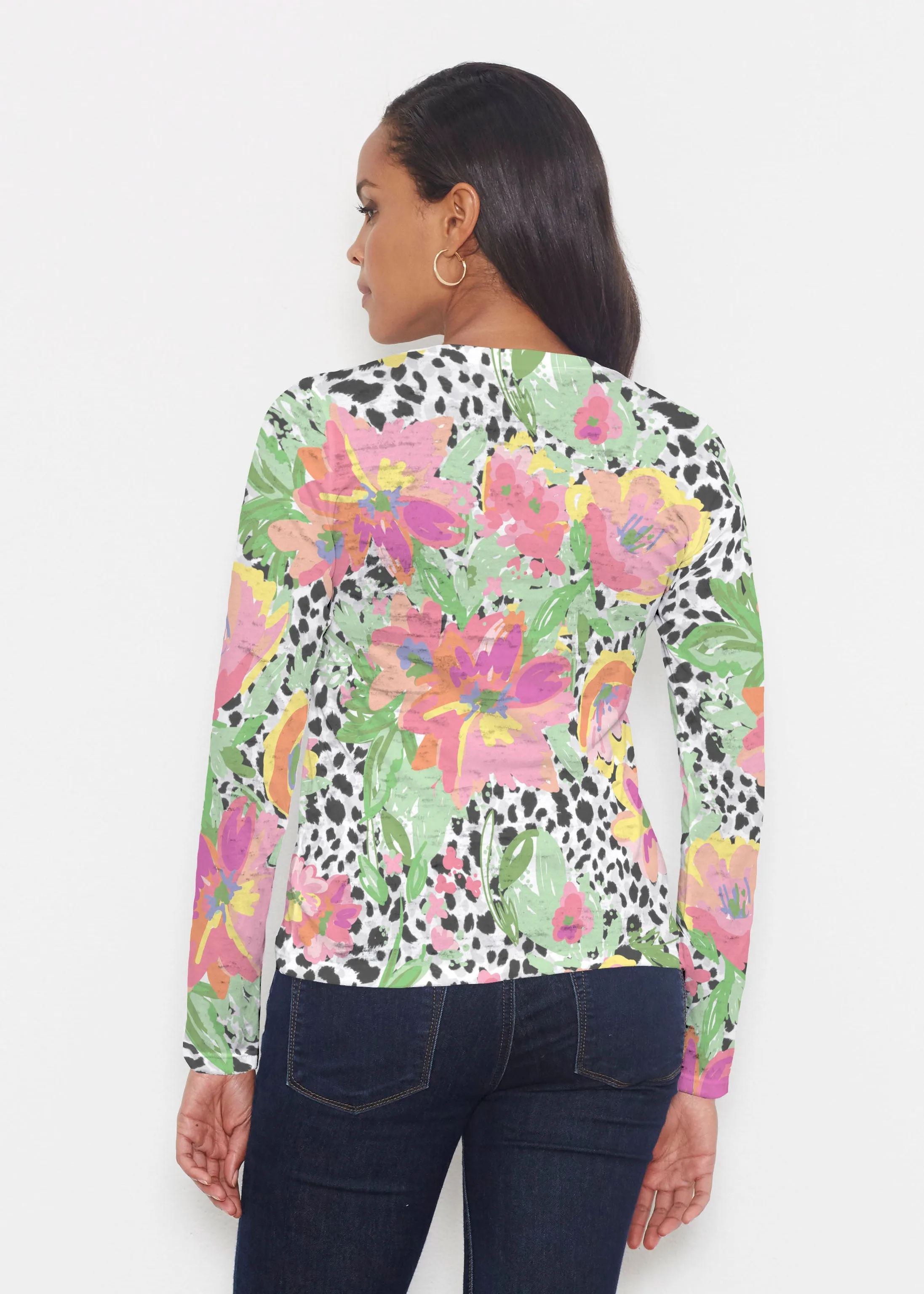Spring Leopard (14225) ~ Signature Long Sleeve Crew Shirt