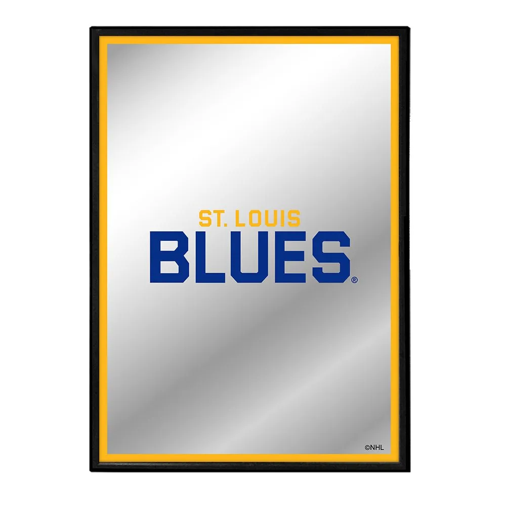 St. Louis Blues: Logo - Framed Mirrored Wall Sign