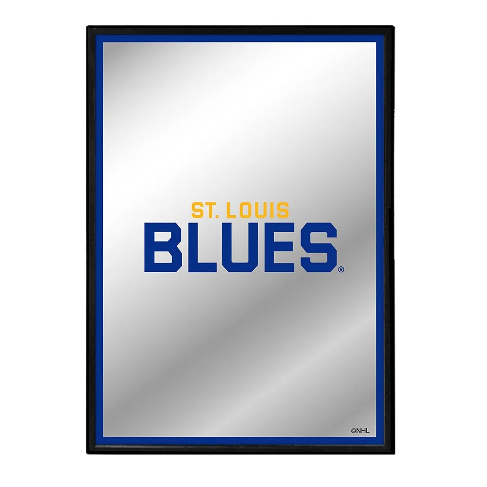 St. Louis Blues: Logo - Framed Mirrored Wall Sign