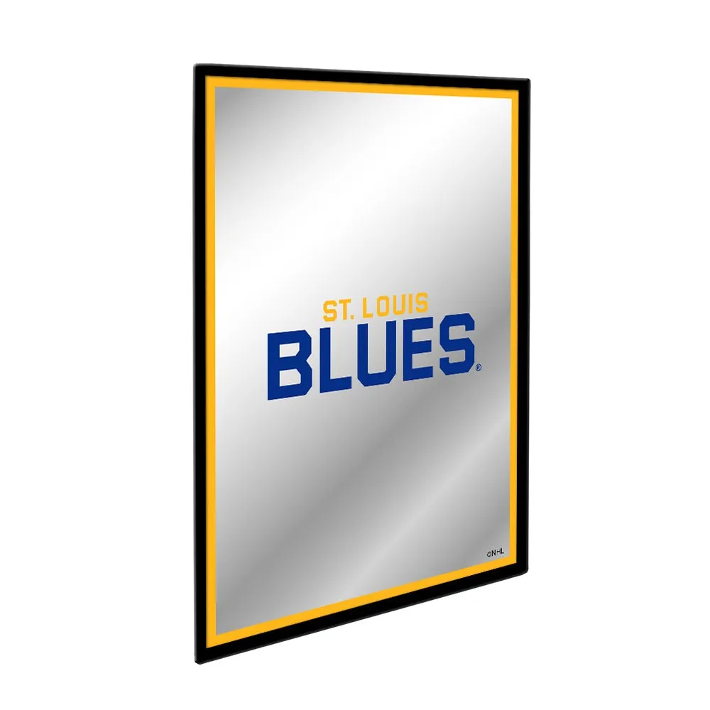 St. Louis Blues: Logo - Framed Mirrored Wall Sign