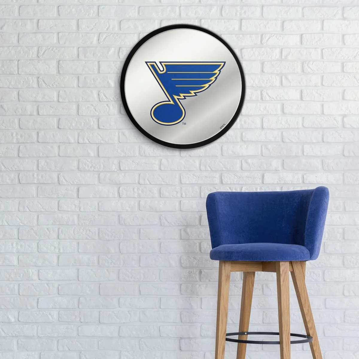 St. Louis Blues: Modern Disc Mirrored Wall Sign